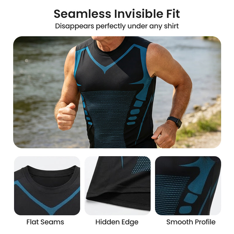 🏆 Last Day Special Price £9.77 ! 🔥Ionic Shaping Vest – Compression & Cooling – Body Contouring & Sleeveless – Invisible Under Clothes 🕶️