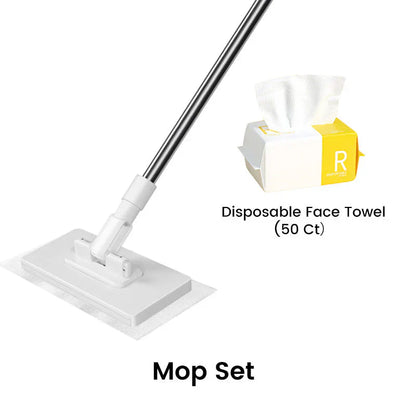 🔥Hot Sale 50% OFF🔥Flat Mop with Stainless Steel Handle, come with Reusable Washable Mop Cloths🏆