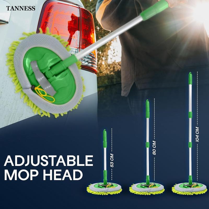 Durable Aluminum Long Handle Telescopic Car Wash Mop