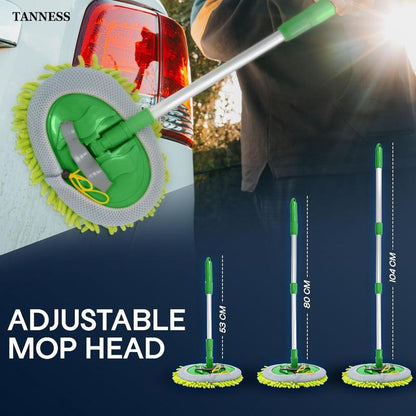 Durable Aluminum Long Handle Telescopic Car Wash Mop