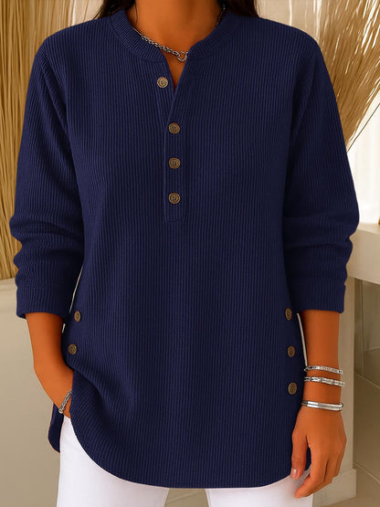 💃Last Day 49% OFF⏰Women's Solid Color Crew Neck Long Sleeve Casual Loose Knit Pullover(Buy 2 Free Shipping)