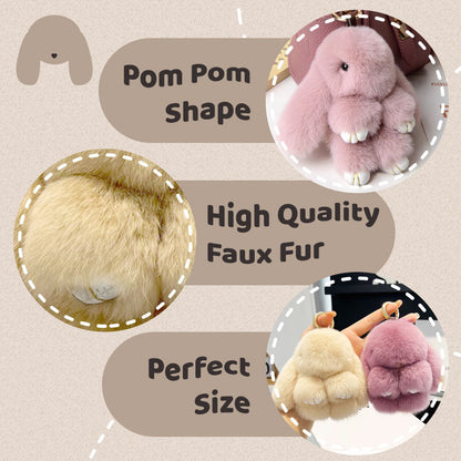 ⏳LAST WEEK SALE: ￡6.99!!🐰Handmade Soft Bunny PomPom Charms