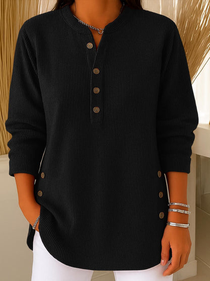 💃Last Day 49% OFF⏰Women's Solid Color Crew Neck Long Sleeve Casual Loose Knit Pullover(Buy 2 Free Shipping)
