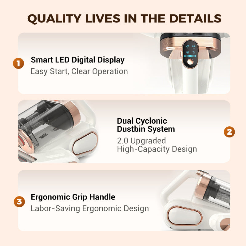 📢📢60% OFF !! ⏰Mattress Vacuum Cleaner for Dust Mites Removal[Free Shipping🇬🇧]