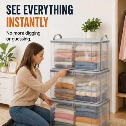 🎁 2026 Sale 49% OFF📦Large Heavy-Duty Thick Plastic Clear Storage Bag for Clothes, Moving & Storage