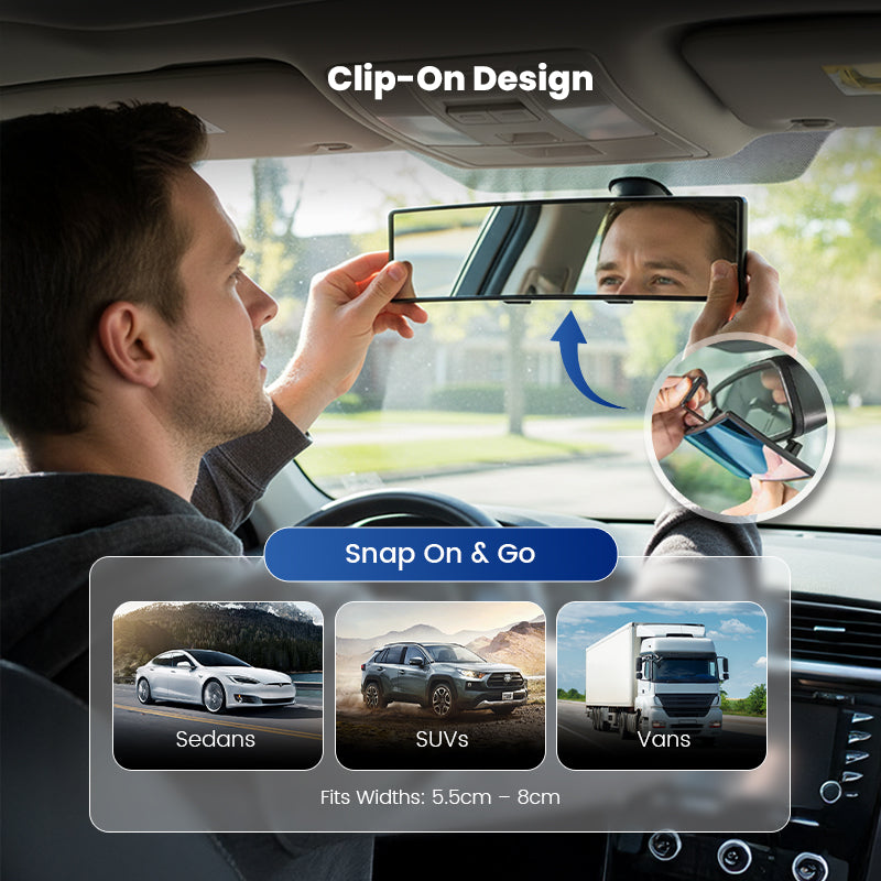 Wide Car Curved Rear View Mirror