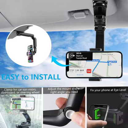 📢📢50%  OFF !! ⏰ Rotatable and Retractable Car Phone Holder