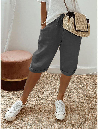 ⏳Time-Limited Special Price: ￡13.99!!⏰Women's Casual Cotton Linen Capris