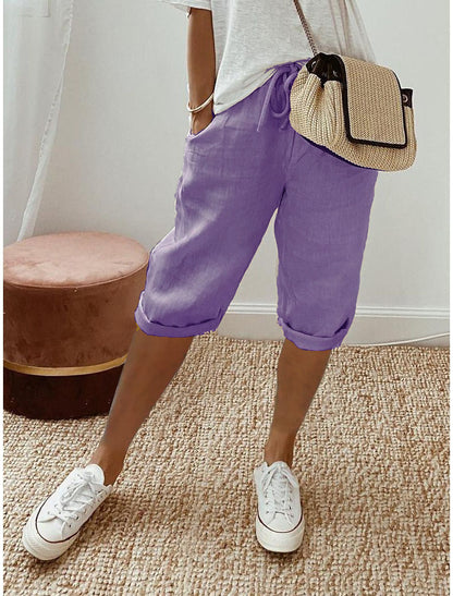 ⏳Time-Limited Special Price: ￡13.99!!⏰Women's Casual Cotton Linen Capris
