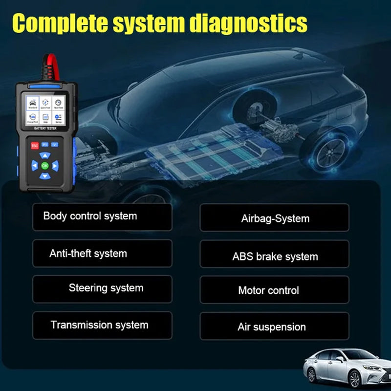 🎁2025 Hot Sale 50% OFF💥BT100 Car Battery Tester 12V Load Tester