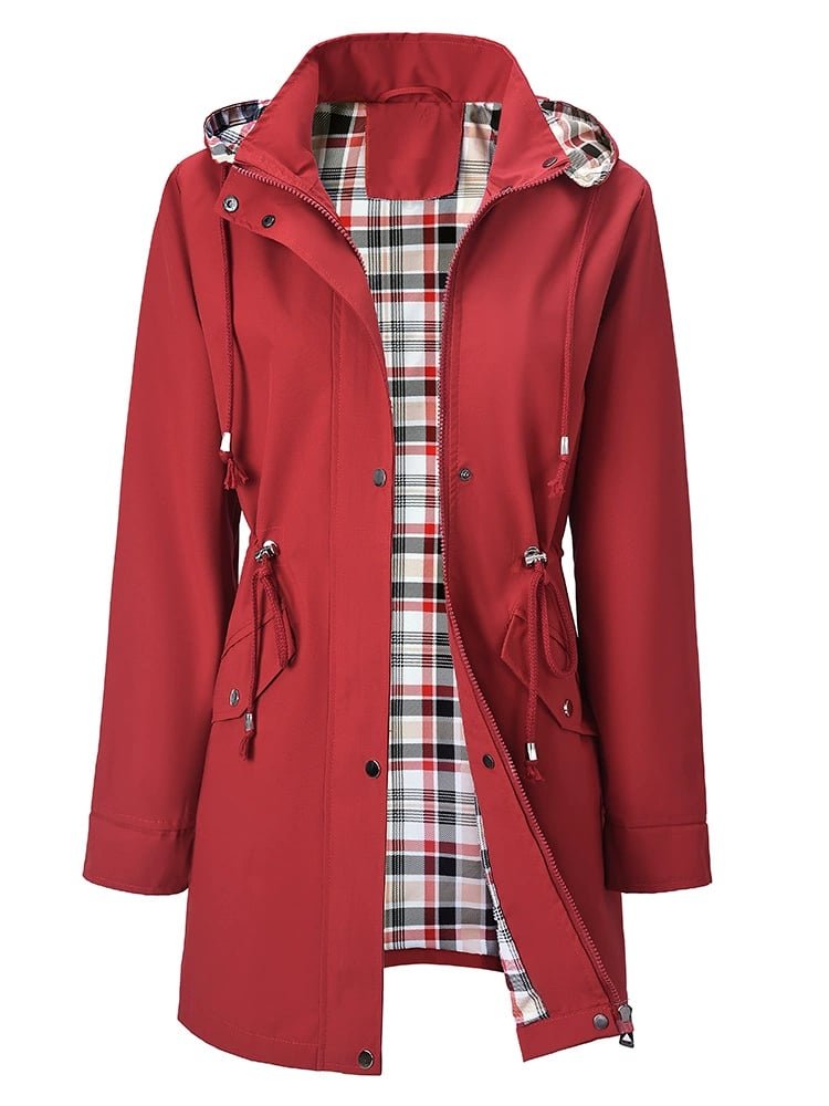 🔥Solid Color Casual Jackets, Waterproof and Windproof Coats, Hooded Windbreakers