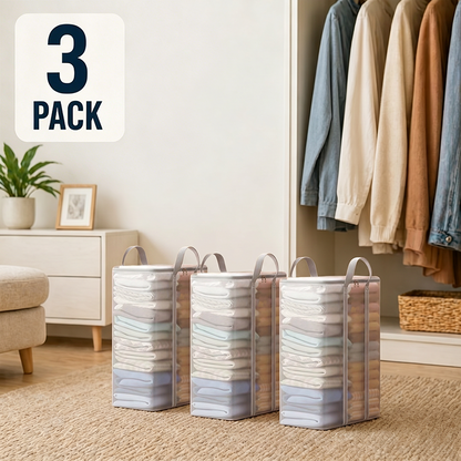 🎁 2026 Sale 49% OFF📦Large Heavy-Duty Thick Plastic Clear Storage Bag for Clothes, Moving & Storage