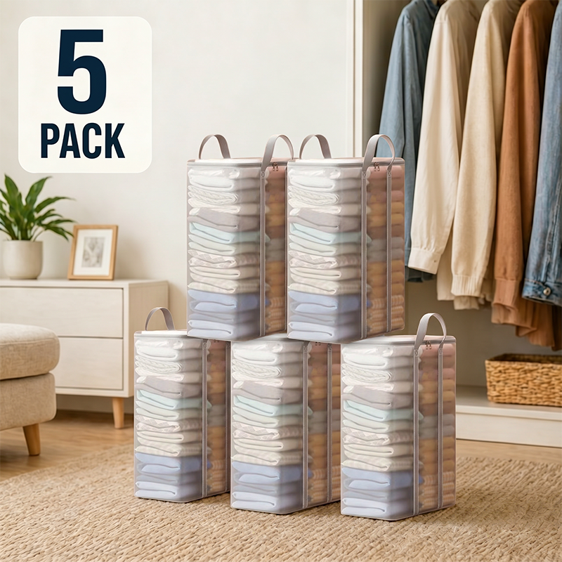 🎁 2026 Sale 49% OFF📦Large Heavy-Duty Thick Plastic Clear Storage Bag for Clothes, Moving & Storage