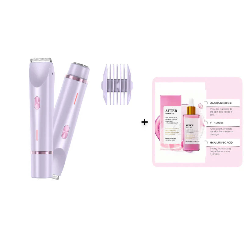 🩷LAST DAY PROMOTION - 50%OFF🩷Electric Bikini Trimmer for Women, Rechargeable 2 in 1 Body & Facial Hair Removal