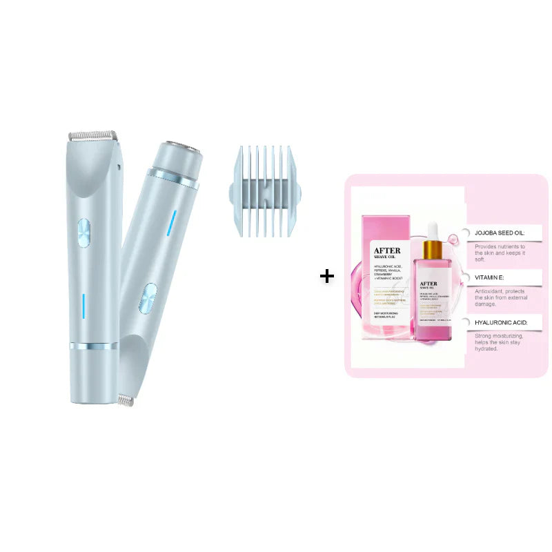 🩷LAST DAY PROMOTION - 50%OFF🩷Electric Bikini Trimmer for Women, Rechargeable 2 in 1 Body & Facial Hair Removal