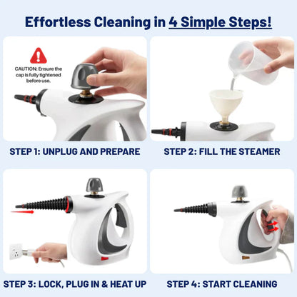 ⏳LAST DAY SALE 59% OFF!!🔥Pressurized Handheld Multi-Surface Natural Steam Cleaner with 12 pcs Accessories