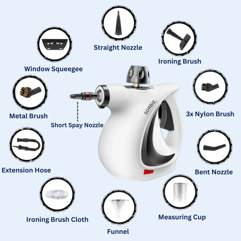 ⏳LAST DAY SALE 59% OFF!!🔥Pressurized Handheld Multi-Surface Natural Steam Cleaner with 12 pcs Accessories