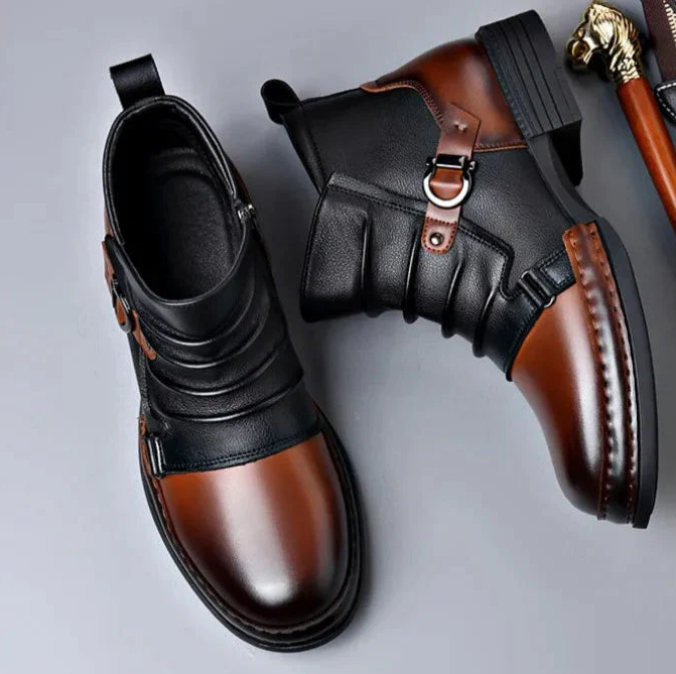 👢 60% OFF NOW! ⏰ Men‘s Genuine Leather Ankle Boots – Durable, Stylish & All-Day Comfort for Casual & Work 🔧