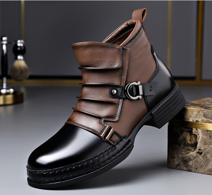 👢 60% OFF NOW! ⏰ Men‘s Genuine Leather Ankle Boots – Durable, Stylish & All-Day Comfort for Casual & Work 🔧