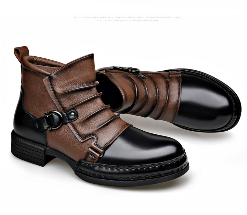 👢 60% OFF NOW! ⏰ Men‘s Genuine Leather Ankle Boots – Durable, Stylish & All-Day Comfort for Casual & Work 🔧