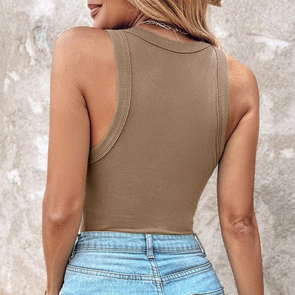 💖Last Day Special Price ￡12.99!!💖Ribbed Stretchy Tank Top with Shelf Bra
