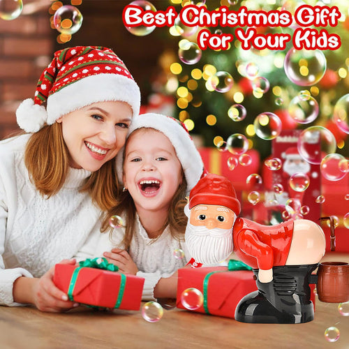 🎁Nice Christmas Gift🎅🎄Funny Santa Bubble Blowing Machine