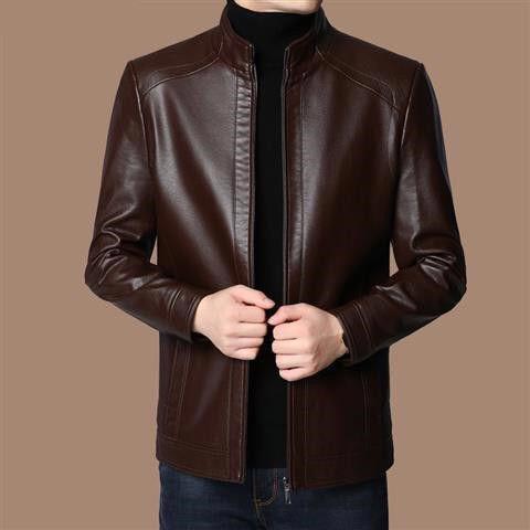🧥 60% OFF NOW! ❄️ Men's Warm Plush Lining Leather Jacket - Windproof & Stylish, Perfect for Cold Weather Outings ✨
