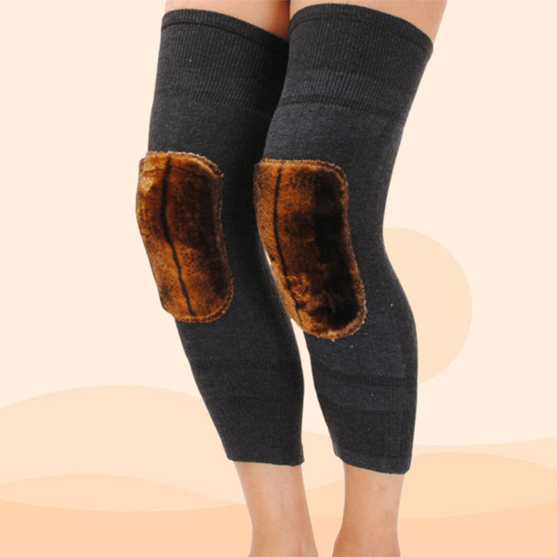 Universal Cold Protection Thickened Faux Furred Knee Pads