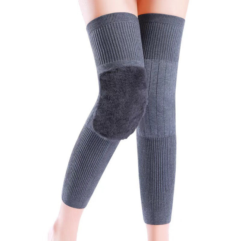 Universal Cold Protection Thickened Faux Furred Knee Pads