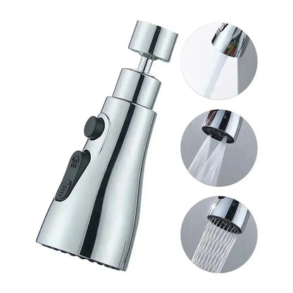 🔥Last Day £10.99!!⚡50K+ SOLD!🏠720° Rotatable 3 Function Kitchen Faucet Spray Head
