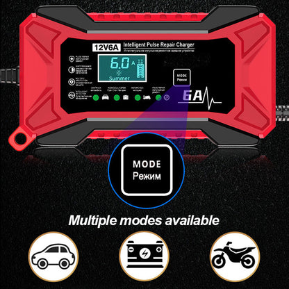 🔥HOT SALE 50% OFF🔥🛵🔋Smart Battery Charger for Car & Motorcycle