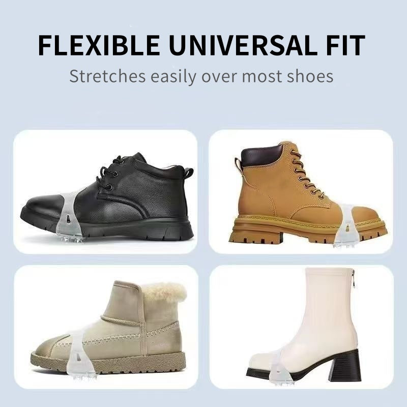 ⏳LAST DAY SALE: ￡5.99!!⚡50K+ SOLD!❄️Universal 5-Tooth Ice Cleats for Shoes & Boots