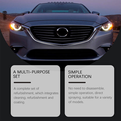 🏆 Last Day Special Price £10.99 ! 🔥Buy 2 Get 1 Free🚘 Automotive Headlamp Restoration Fluid, blurring enhanced crystalline coating refurbisher