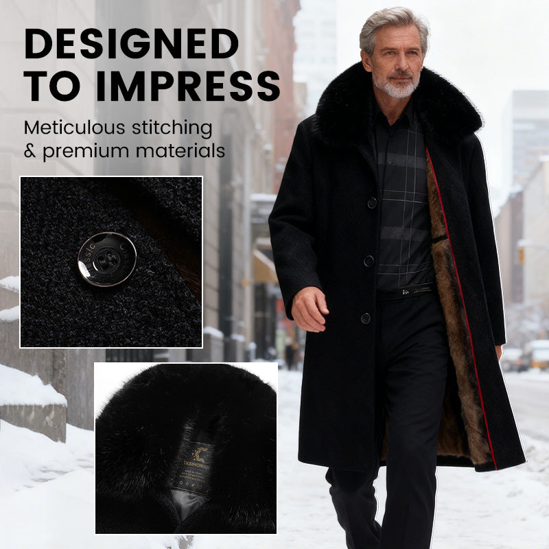🔥Men's Lined Business Casual Winter Coat