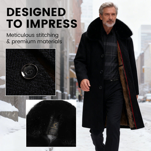 🔥Men's Lined Business Casual Winter Coat