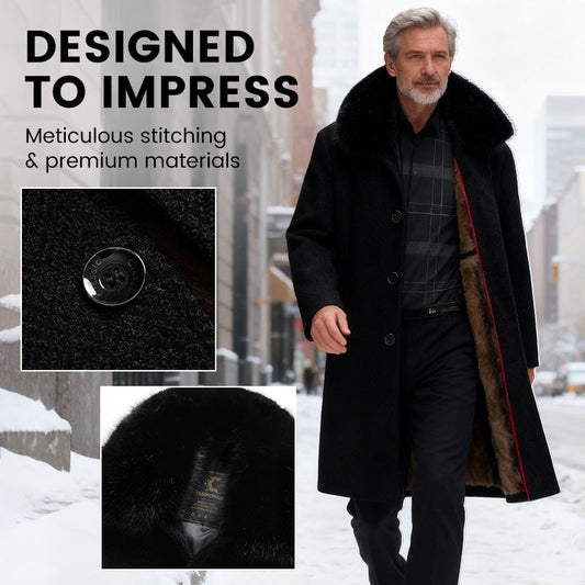 🔥Men's Lined Business Casual Winter Coat