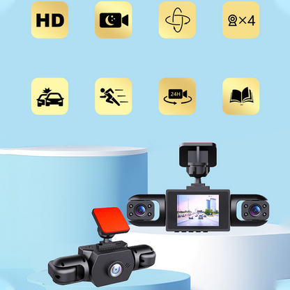 📹 50% OFF FLASH SALE! 🚀 4-Lens 360° View Car Dash Cam – Your Drive’s Safety Guardian ✨ Full-Round Coverage, HD Night Vision, Easy Installation