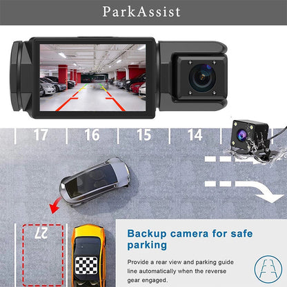 📢📢60 %  OFF !! ⏰HD 1080p Car Recorder with Reverse Camera