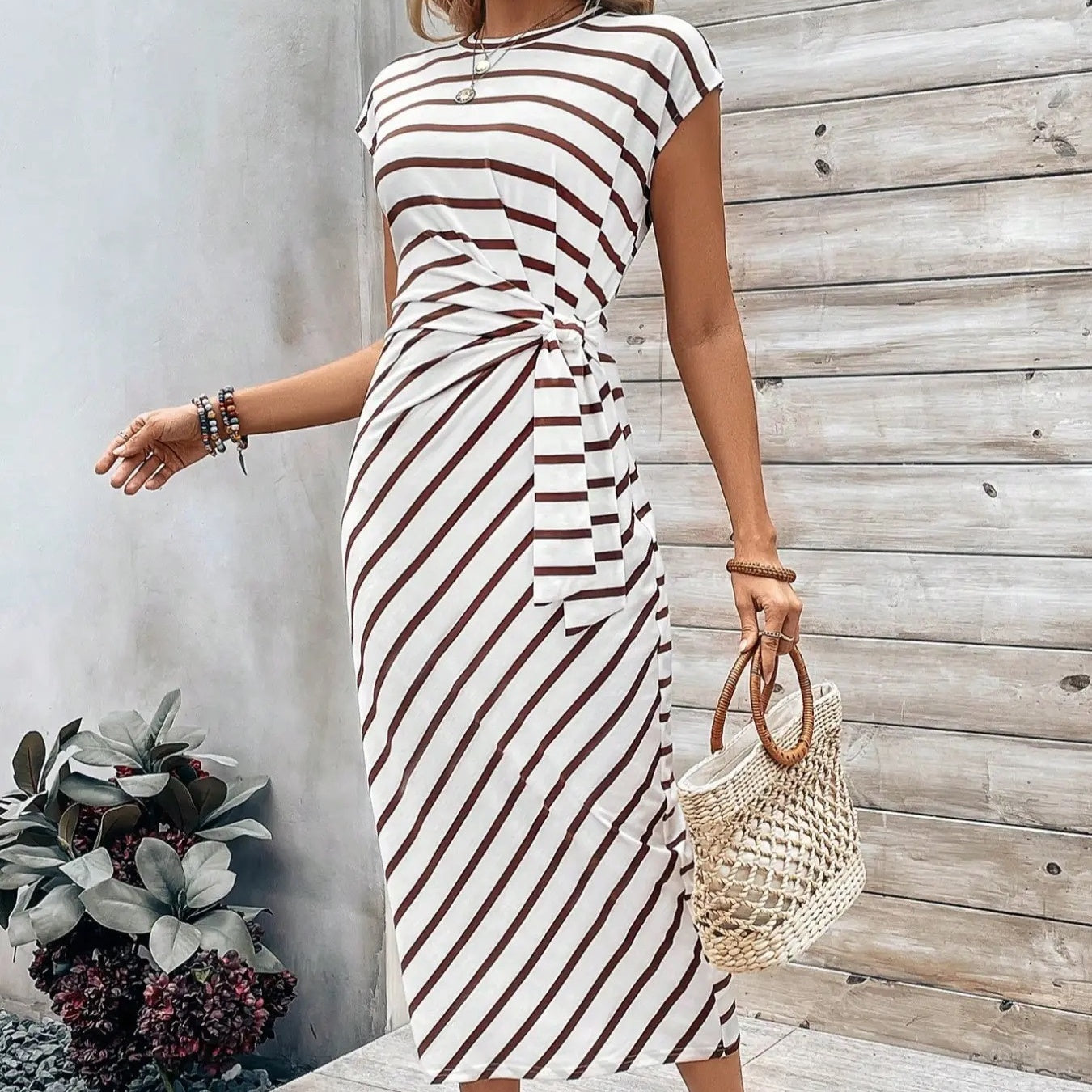 🔥LAST DAY SALE 50% OFF!!💕Women's Elegant Tie Waist Dress