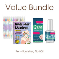 💖Nail Art Marker Pens+Nourishing Nail Oil