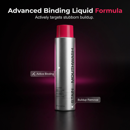 🥳2026 HOT SALE🥳😁 50% OFF! ✨Stain‑Removing Whitening Mouthwash – Lifts coffee & tea stains, alcohol‑free. Instant gunk binding, long‑lasting minty fresh. Gentle enough for daily use. 🦷💙