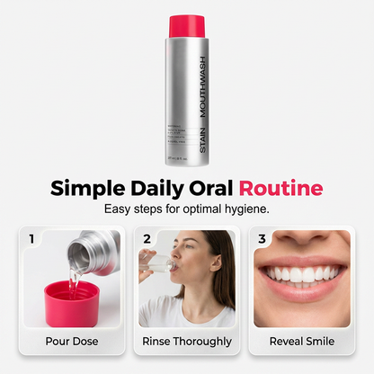 🥳2026 HOT SALE🥳😁 50% OFF! ✨Stain‑Removing Whitening Mouthwash – Lifts coffee & tea stains, alcohol‑free. Instant gunk binding, long‑lasting minty fresh. Gentle enough for daily use. 🦷💙