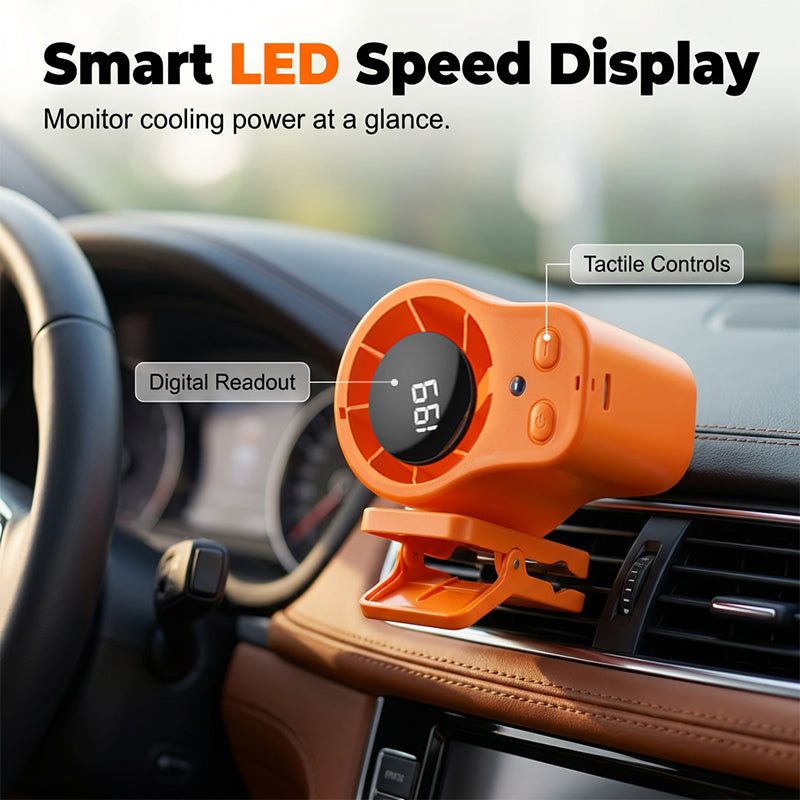 🏆Special Price £10.99 ! 🔥Buy more save more⏰Hands-Free Personal Cooling Fan with LED Display